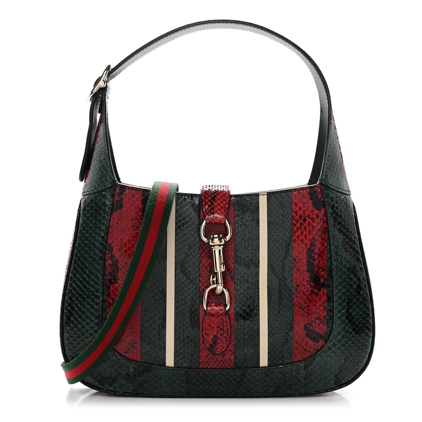 Snakeskin Web Small Jackie 1961 Hobo Green