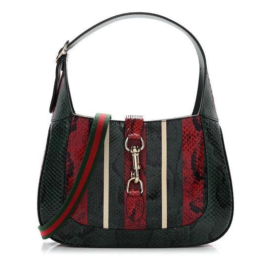 Snakeskin Web Small Jackie 1961 Hobo Green