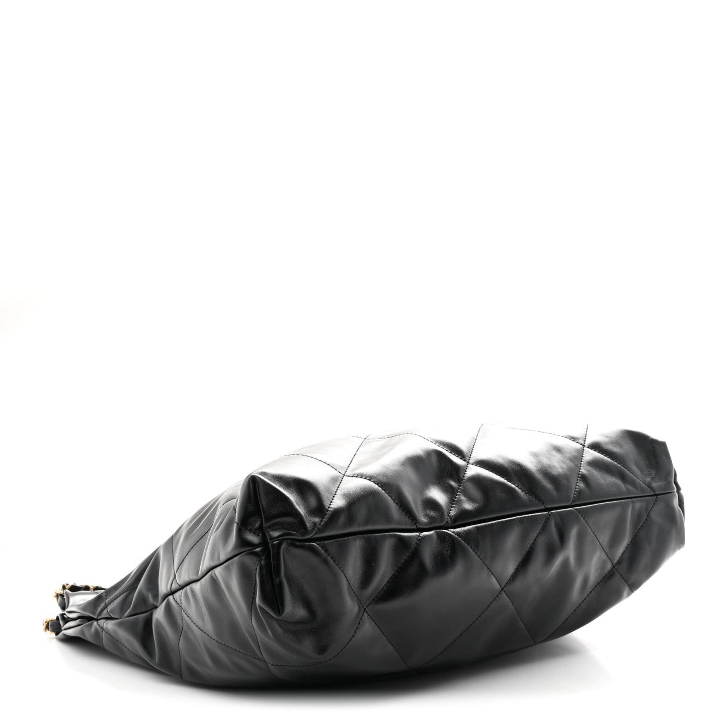 Shiny Calfskin Quilted Chanel 22 Black