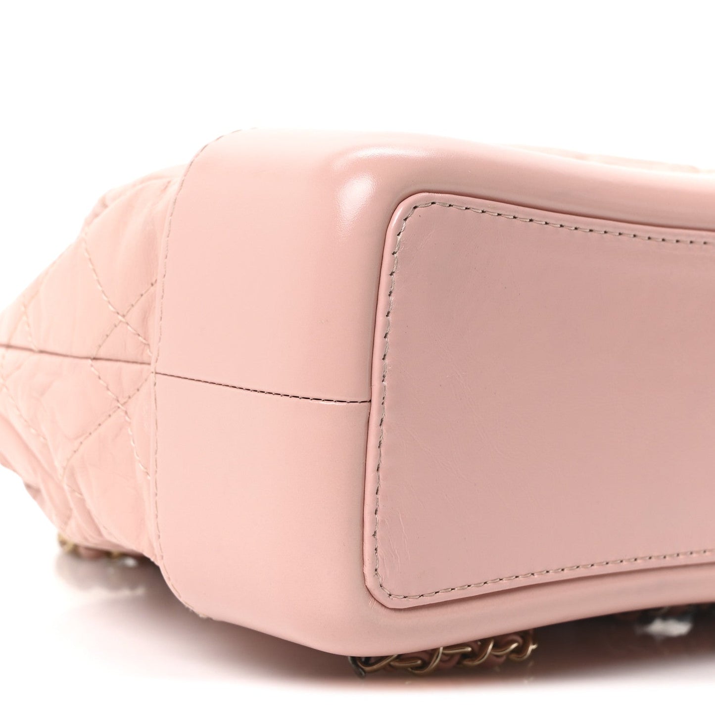Aged Calfskin Quilted Small Gabrielle Backpack Pink