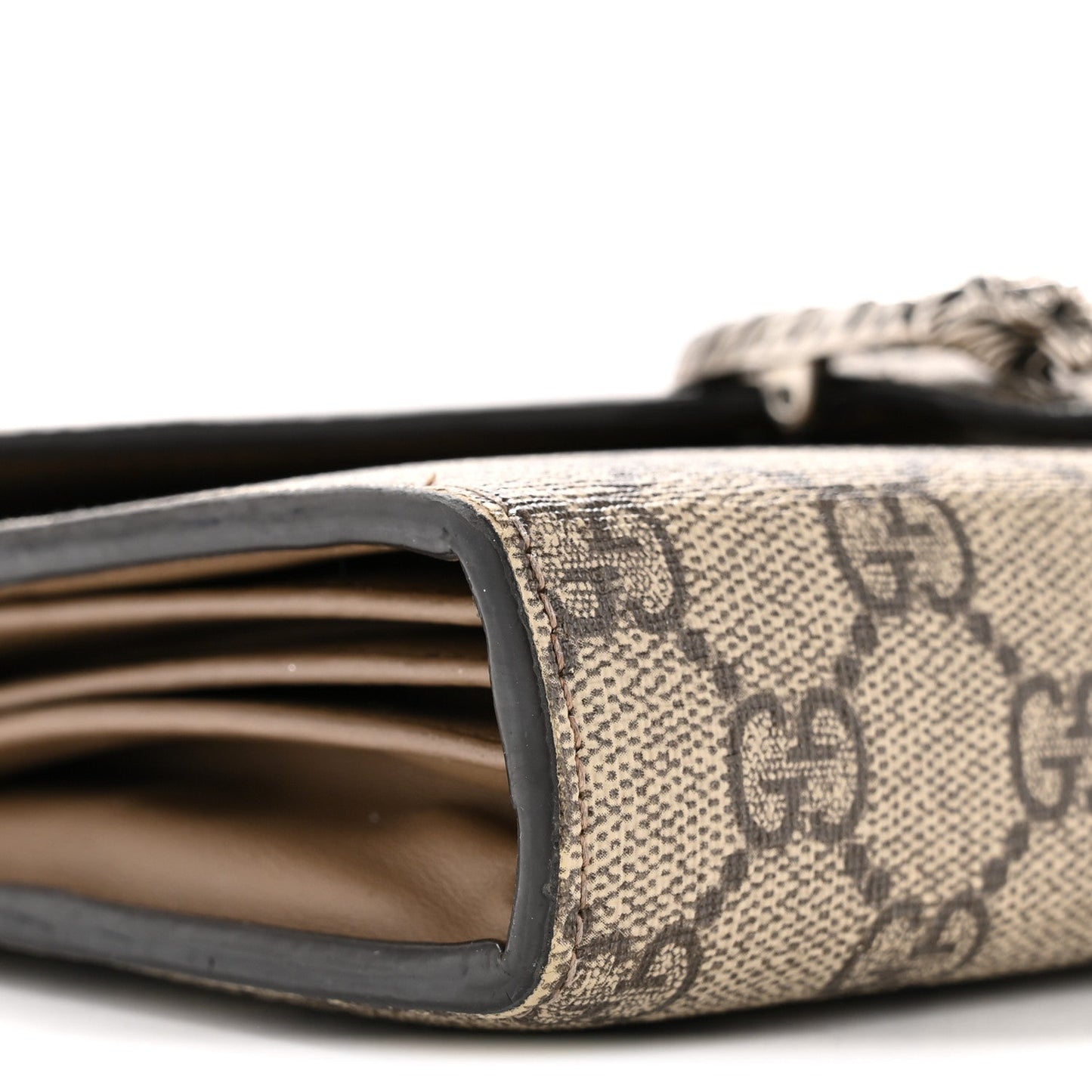 GG Supreme Monogram Mini Dionysus Chain Wallet Beige Taupe