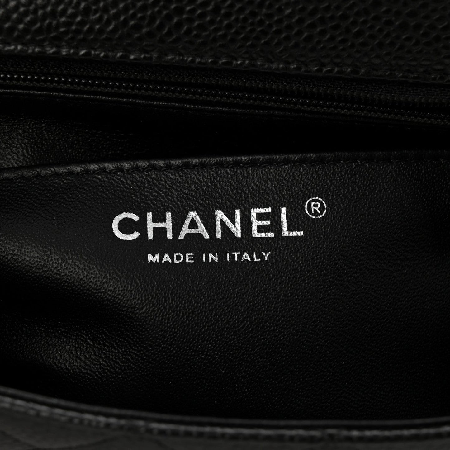 Caviar Quilted Mini Rectangular Flap Black