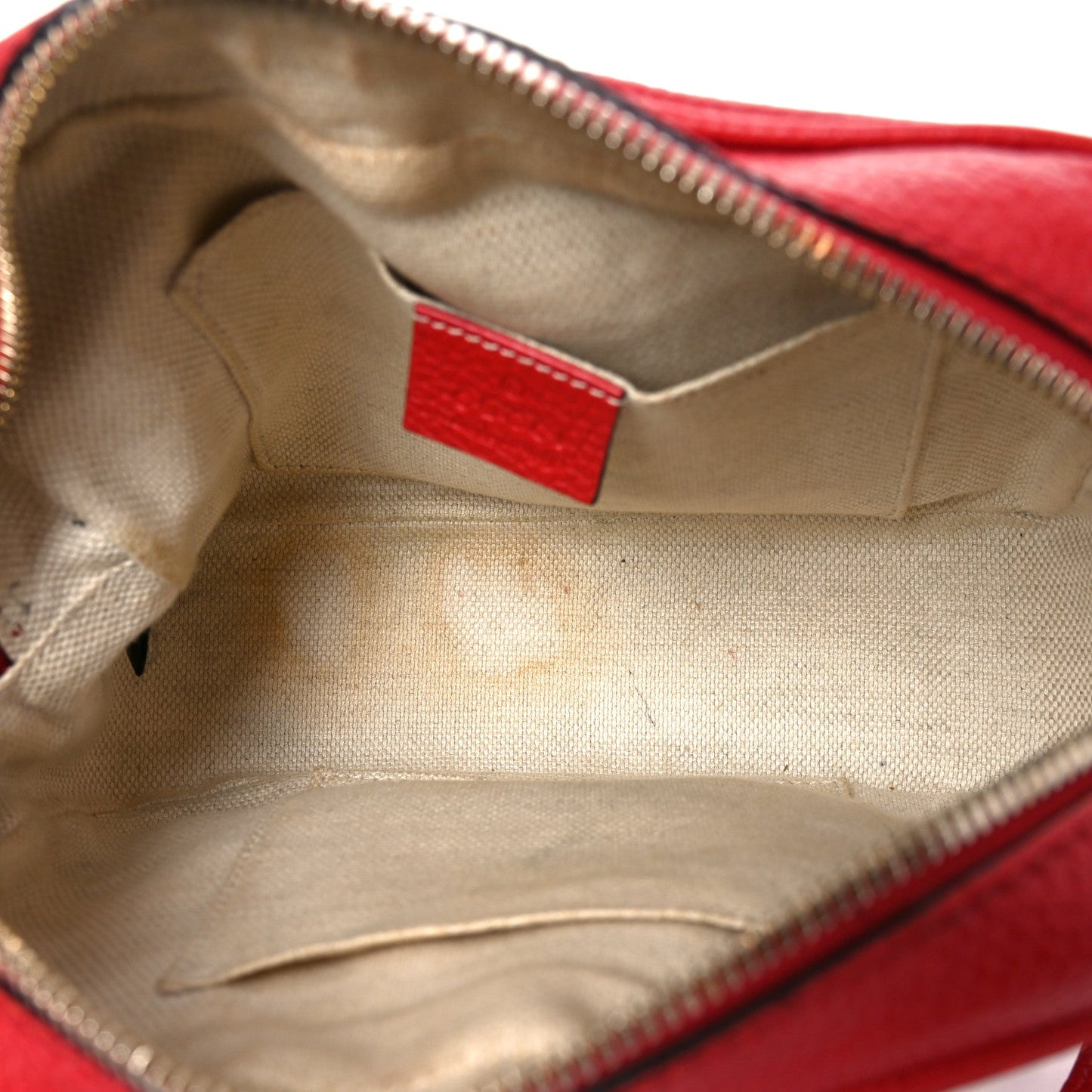 Pebbled Calfskin Small Soho Disco Bag Vibrant Red