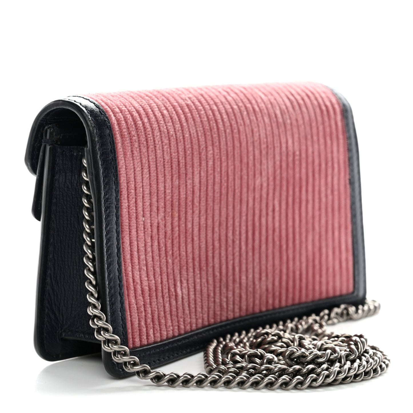 Lanzo Stretch Cord Azalea Calfskin Super Mini Dionysus Shoulder Bag Pink Blue