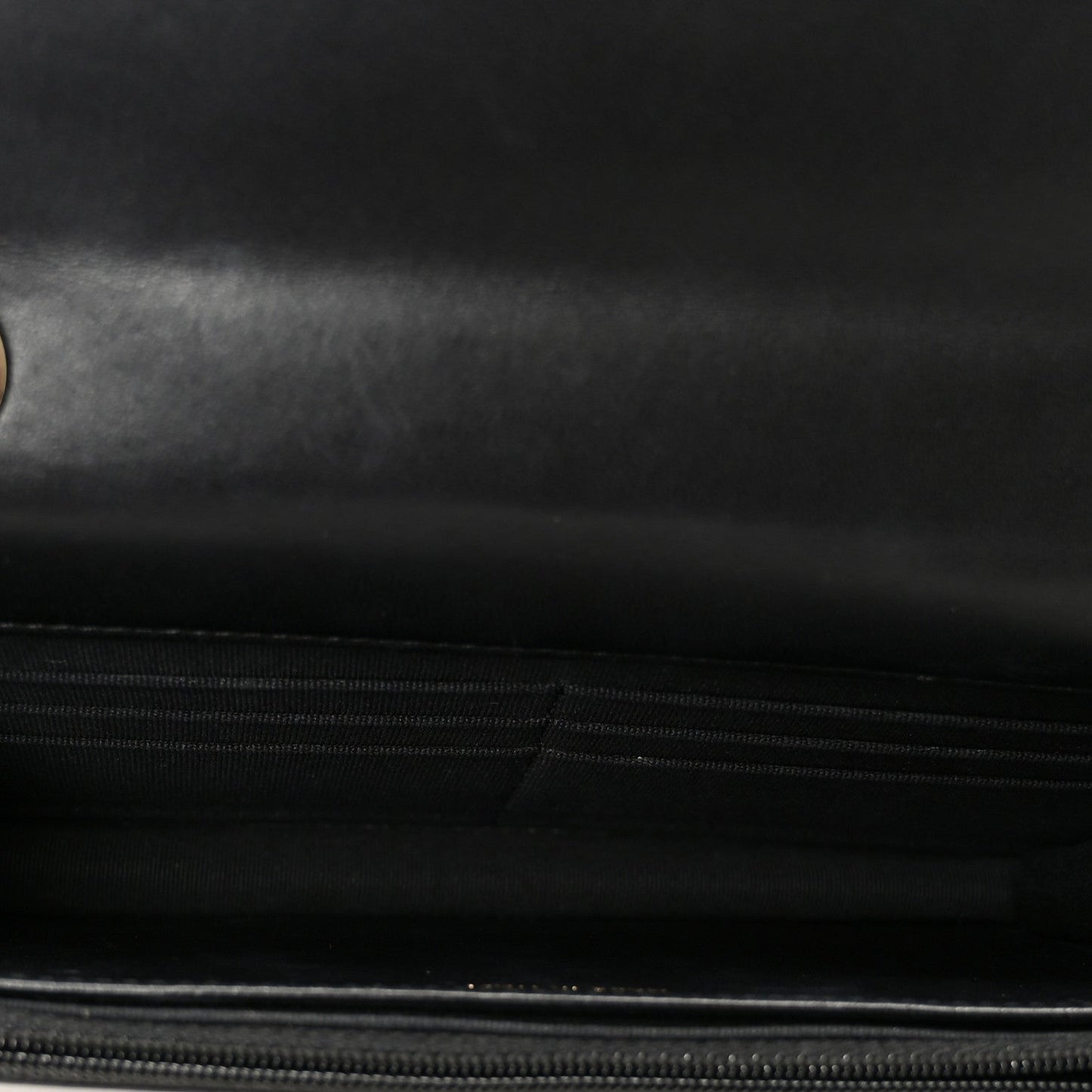 Lambskin Quilted Trendy CC Wallet On Chain WOC Black