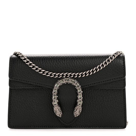 Calfskin Super Mini Dionysus Shoulder Bag Black