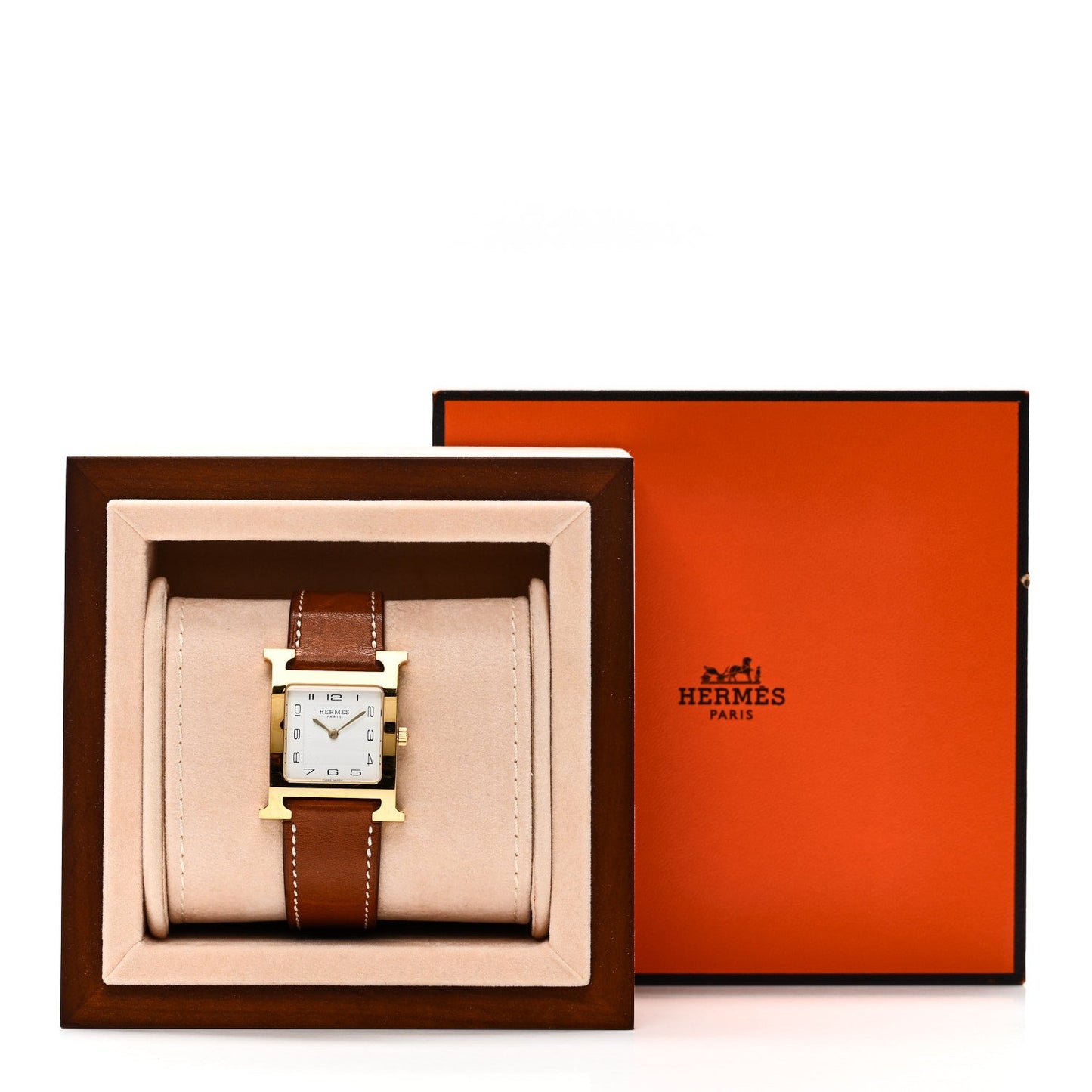 Stainless Steel Epsom 26mm Heure H Hour Quartz Watch Gold