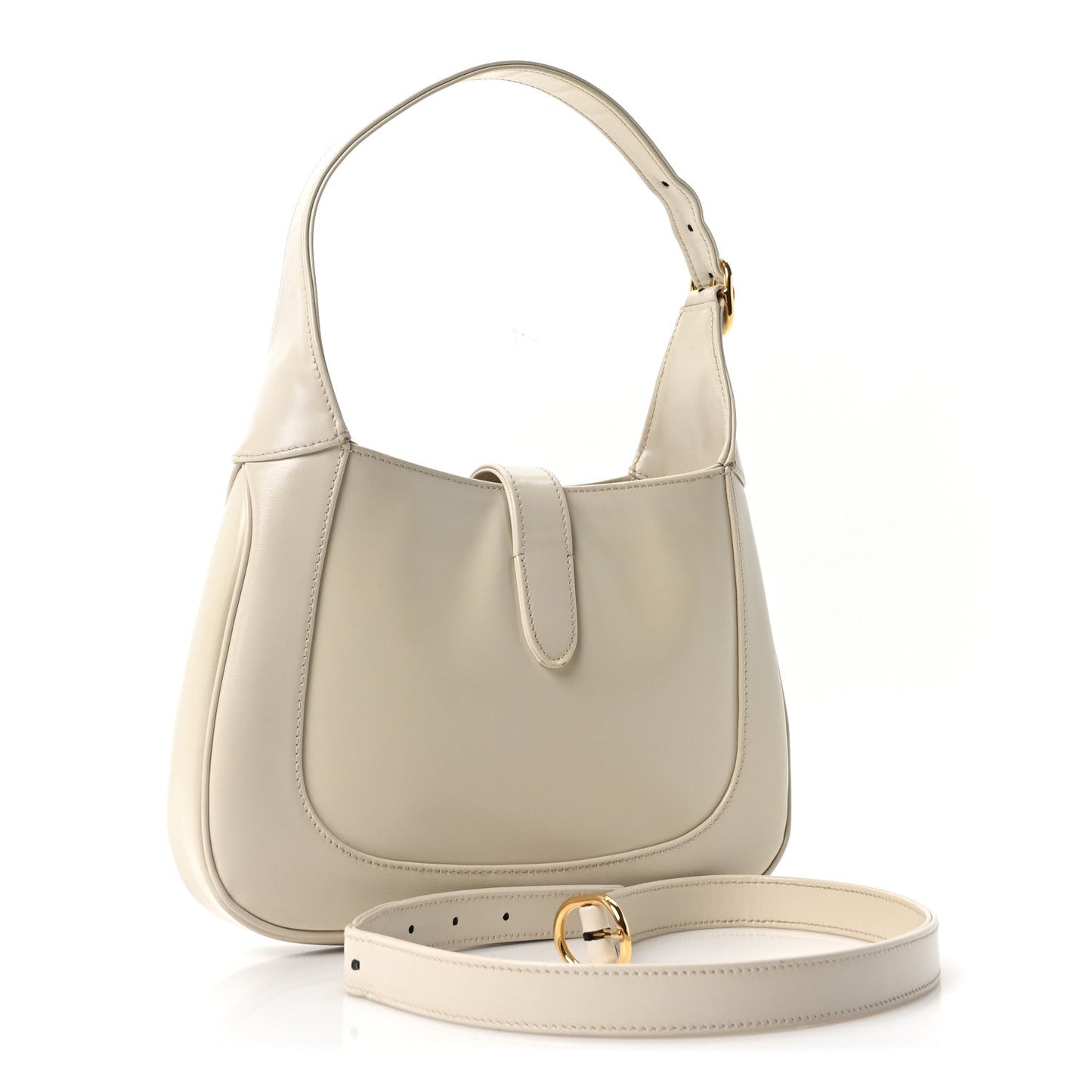 Boarded Dyana Lux Calfskin Small Jackie 1961 Hobo Mystic White