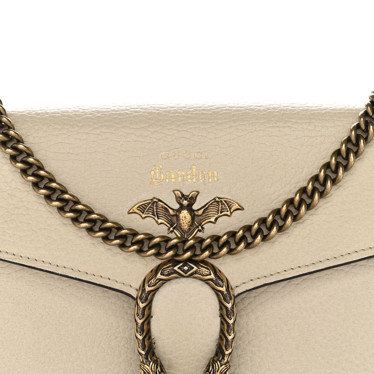 Calfskin Garden Dionysus Chain Wallet Off White