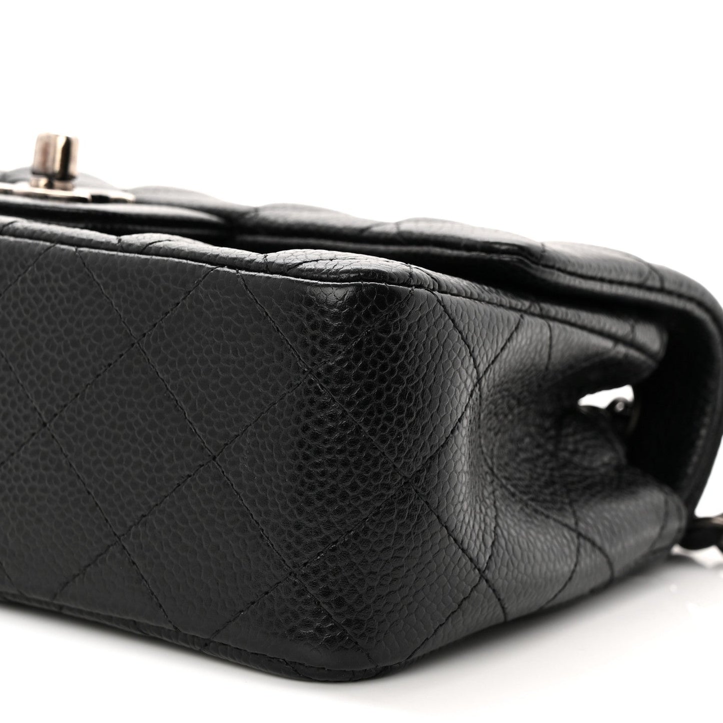 Caviar Quilted Mini Rectangular Flap Black