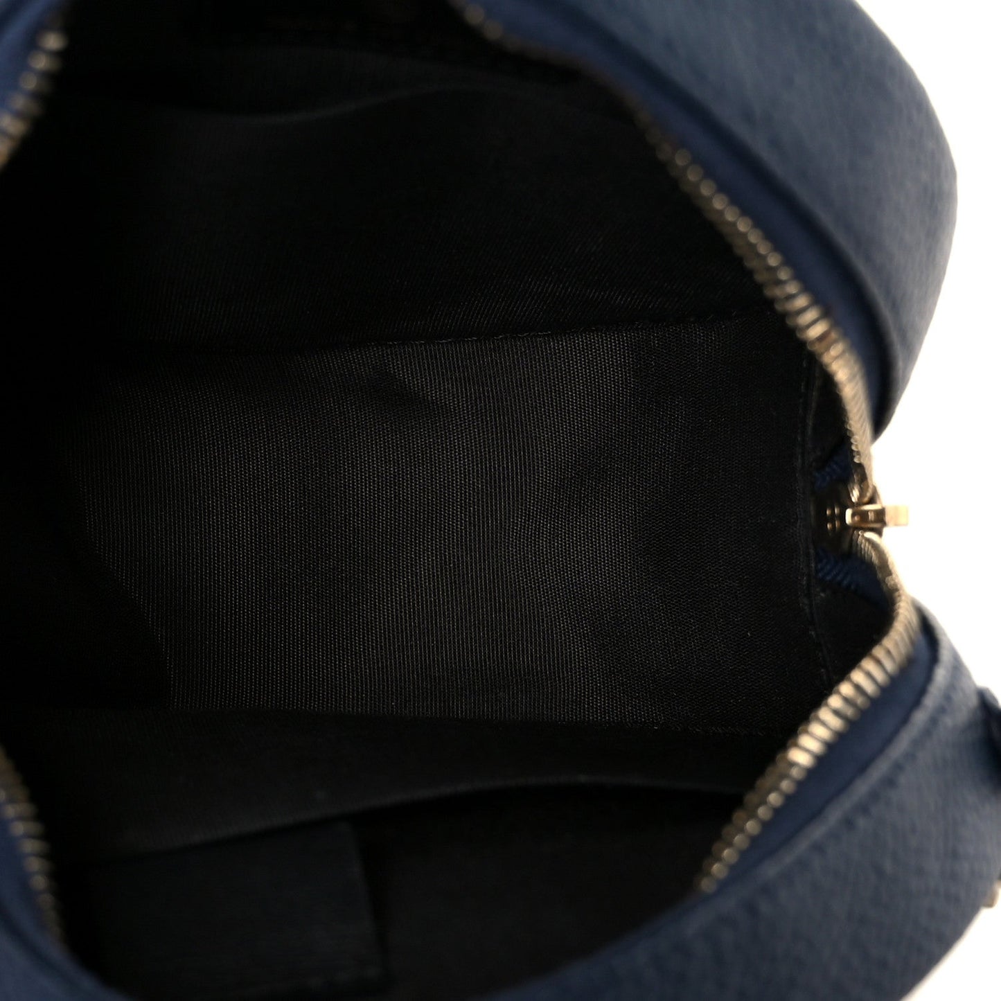 Caviar Quilted Round Filigree Crossbody Navy Black