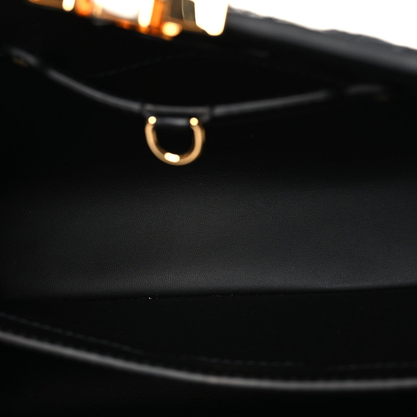 Calfskin Since 1854 Embroidered Capucines PM Black