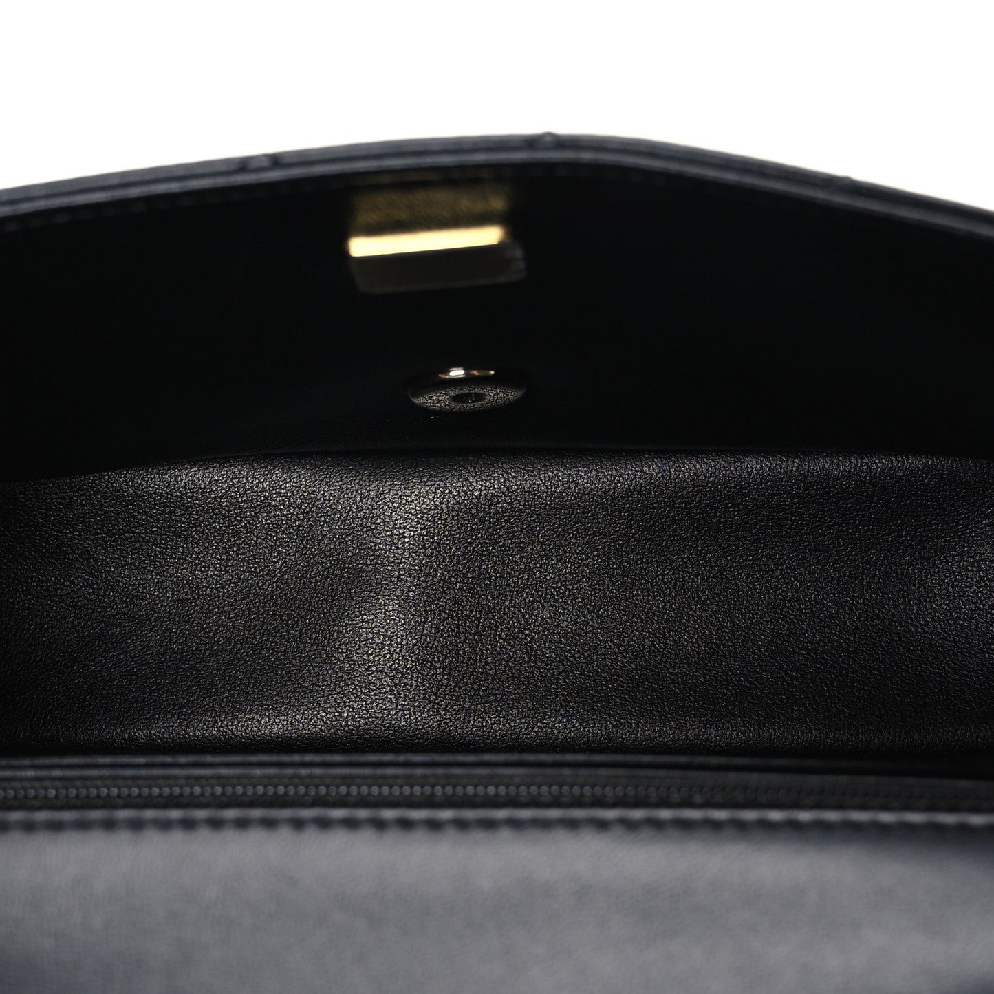 Lambskin Quilted Mini Rectangular Flap Black
