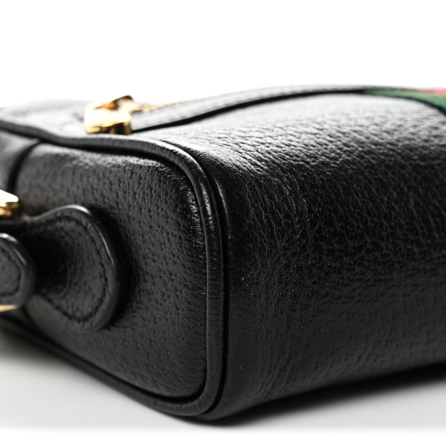Calfskin Web Mini Ophidia Shoulder Bag Black