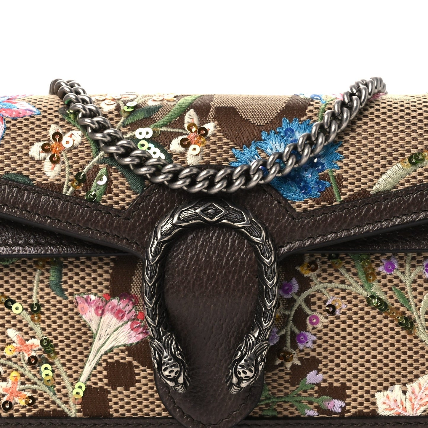 Monogram Jumbo GG Textured Dollar Calfskin Embroidered Super Mini Dionysus Shoulder Bag Camel Ebony New Acero Multicolor