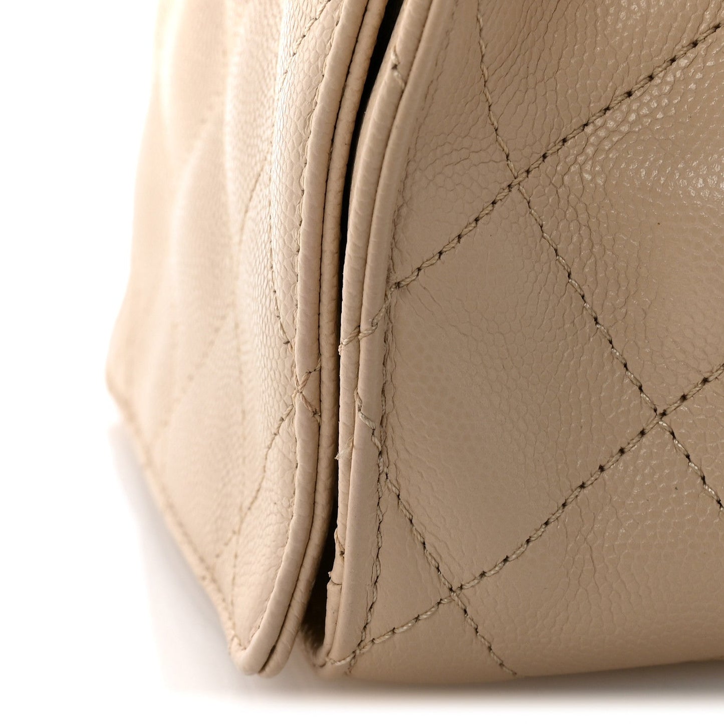 Caviar Quilted Small Chanel 25 Handbag Beige