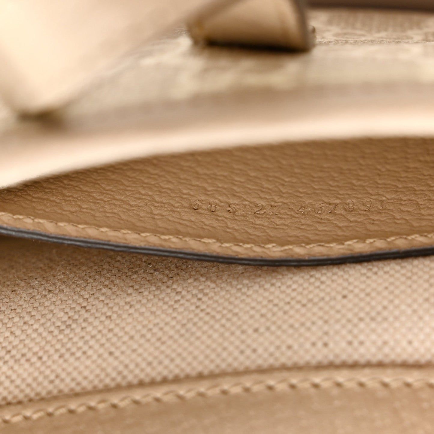 GG Supreme Monogram Textured Dollar Calfskin Mini Jackie 1961 Hobo Beige Mystic White Oatmeal