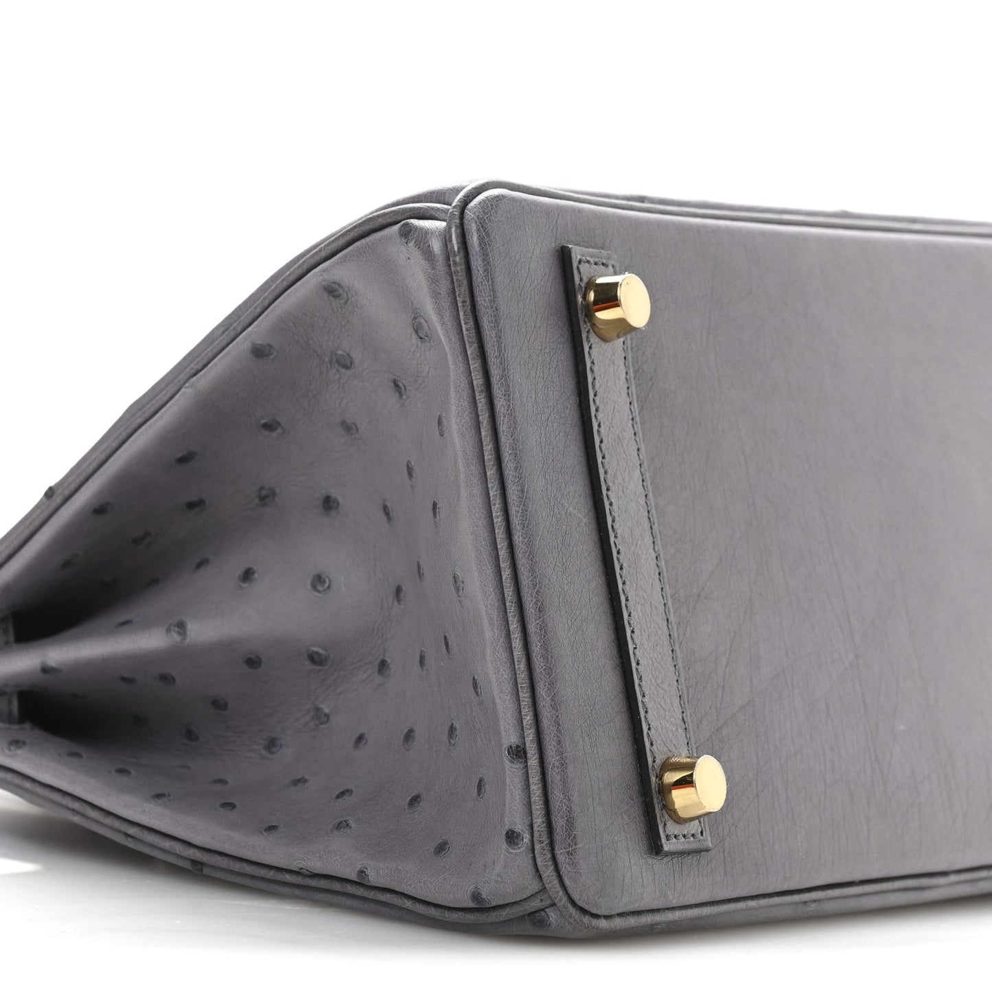 Ostrich Birkin 25 Gris Agate