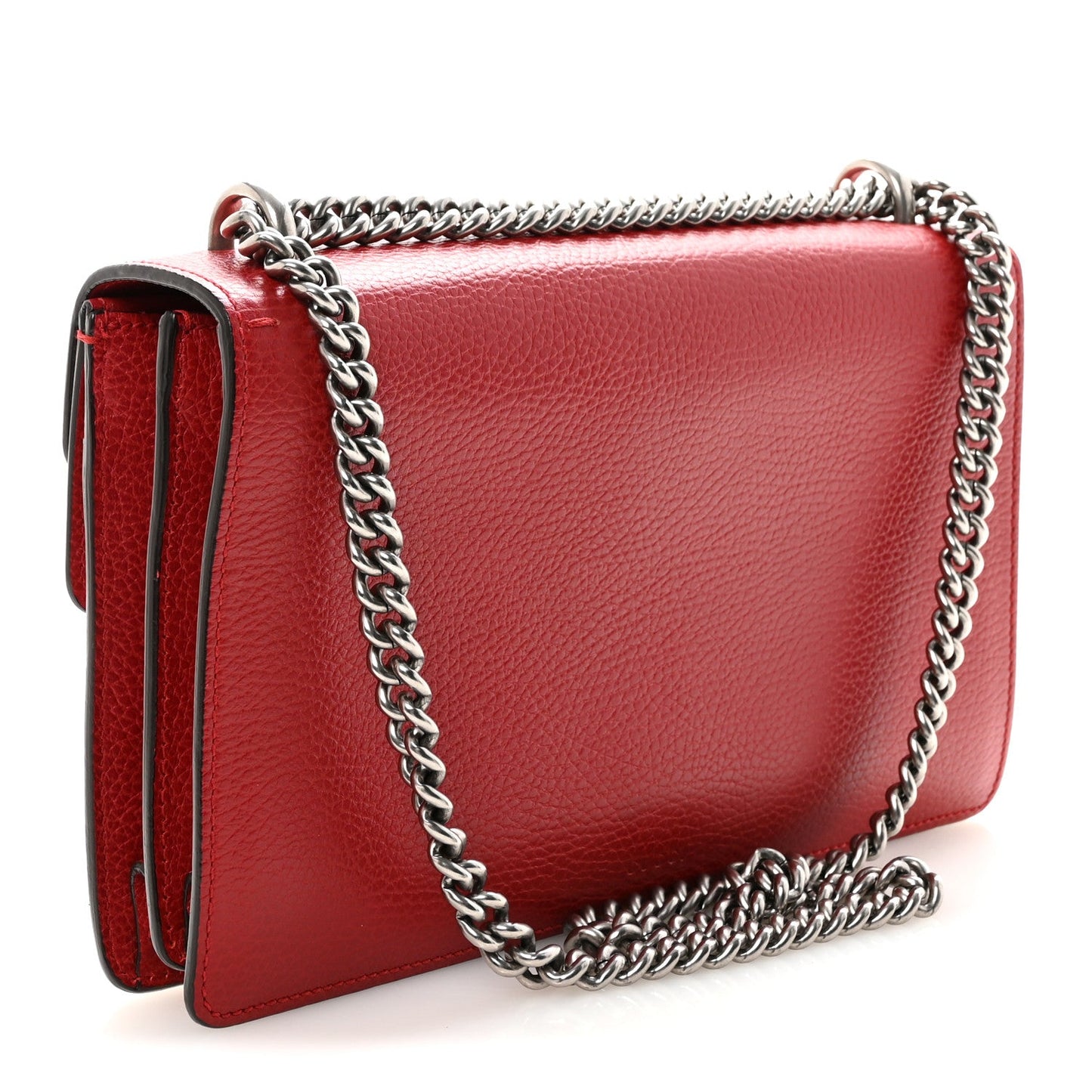 Dollar Calfskin Swarovski Crystal Small Dionysus Shoulder Bag Hibiscus Red