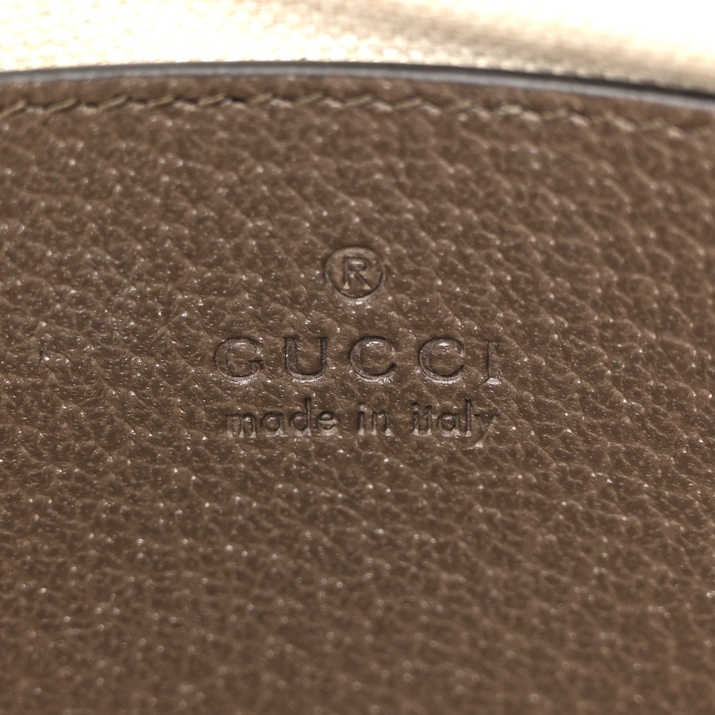 GG Supreme Monogram Textured Dollar Calfskin Web Small Ophidia GG Handbag Beige Ebony New Acero