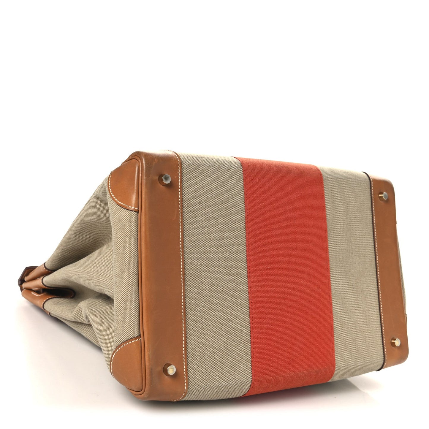 Toile Natural Barenia Flag HAC Birkin 40 Fauve Paprika