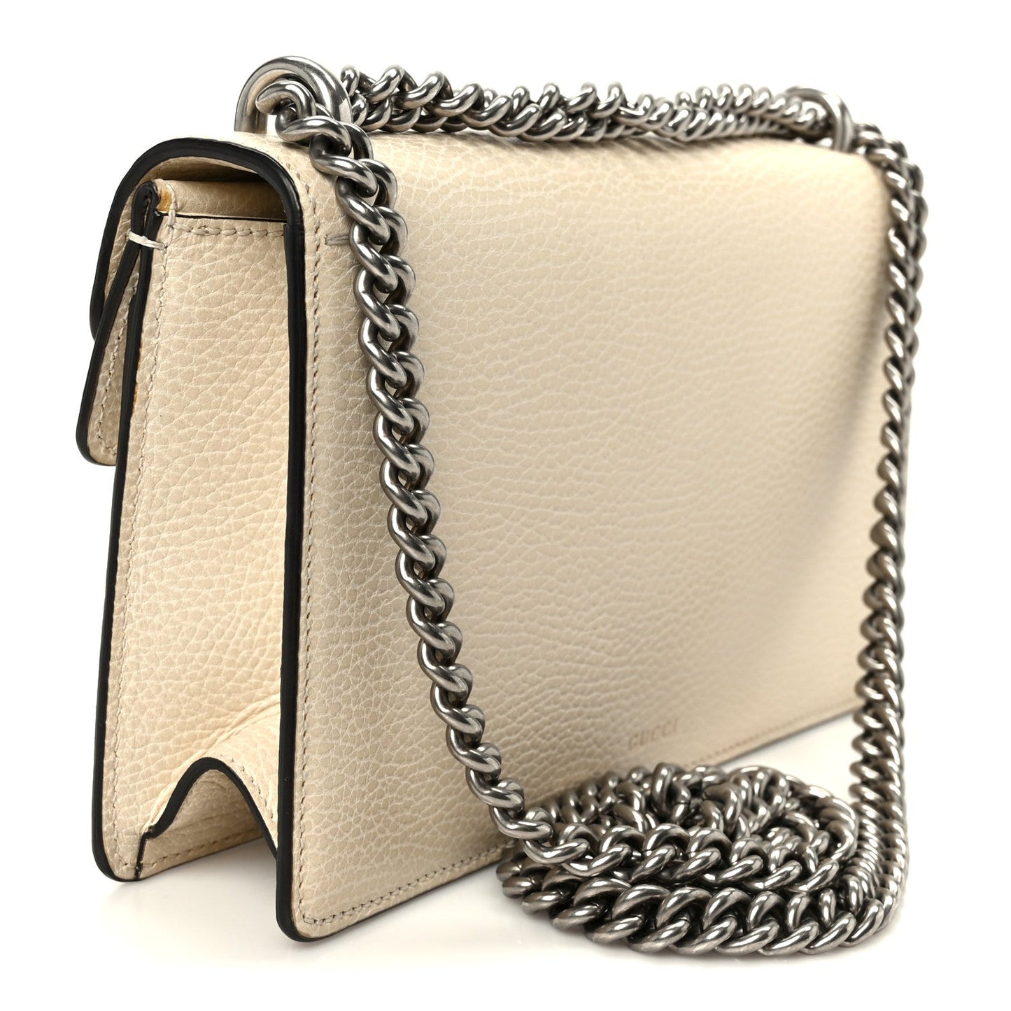 Dollar Calfskin Crystal Small Dionysus Shoulder Bag Mystic White