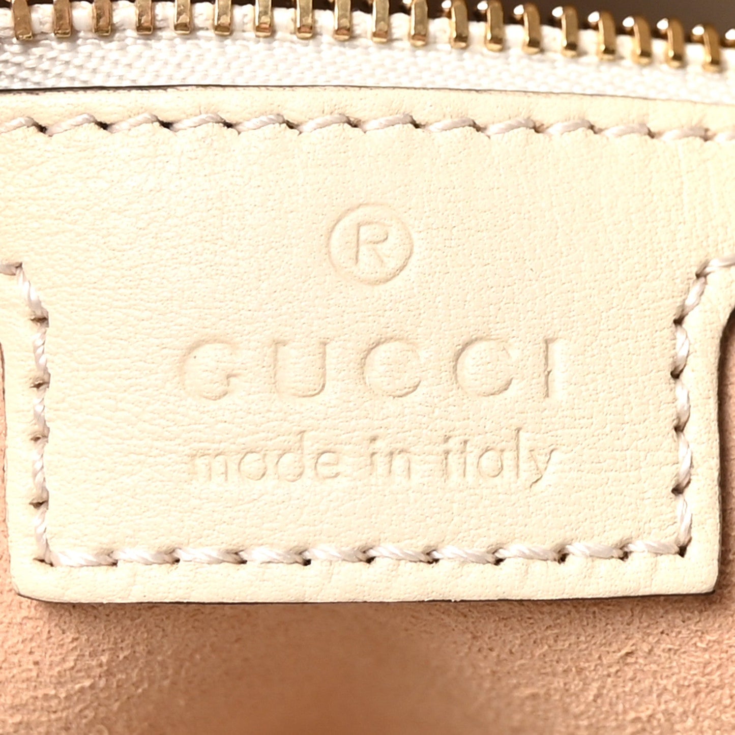 GG Supreme Monogram Medium Padlock Tote White