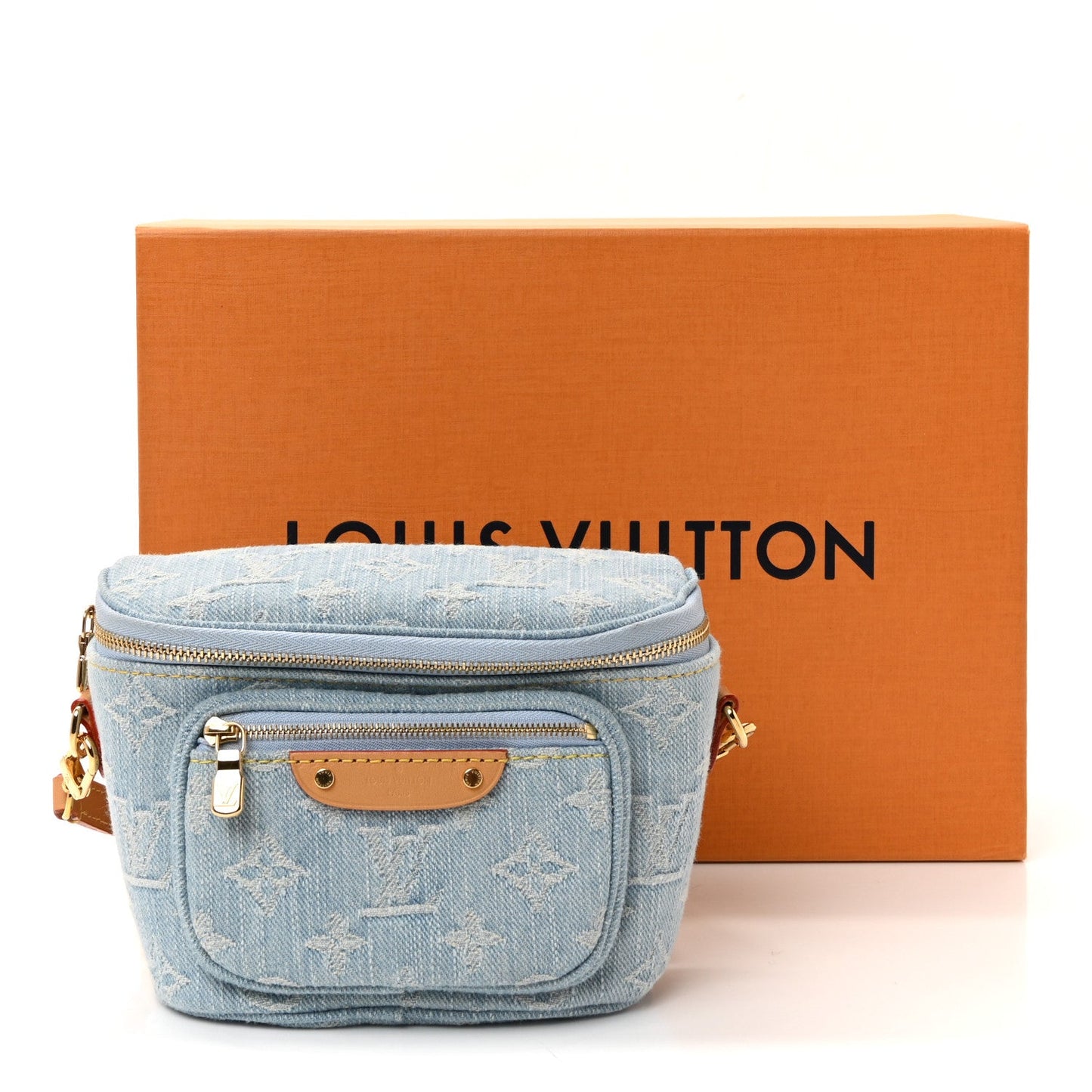 Monogram Denim Mini Bumbag Sky Blue