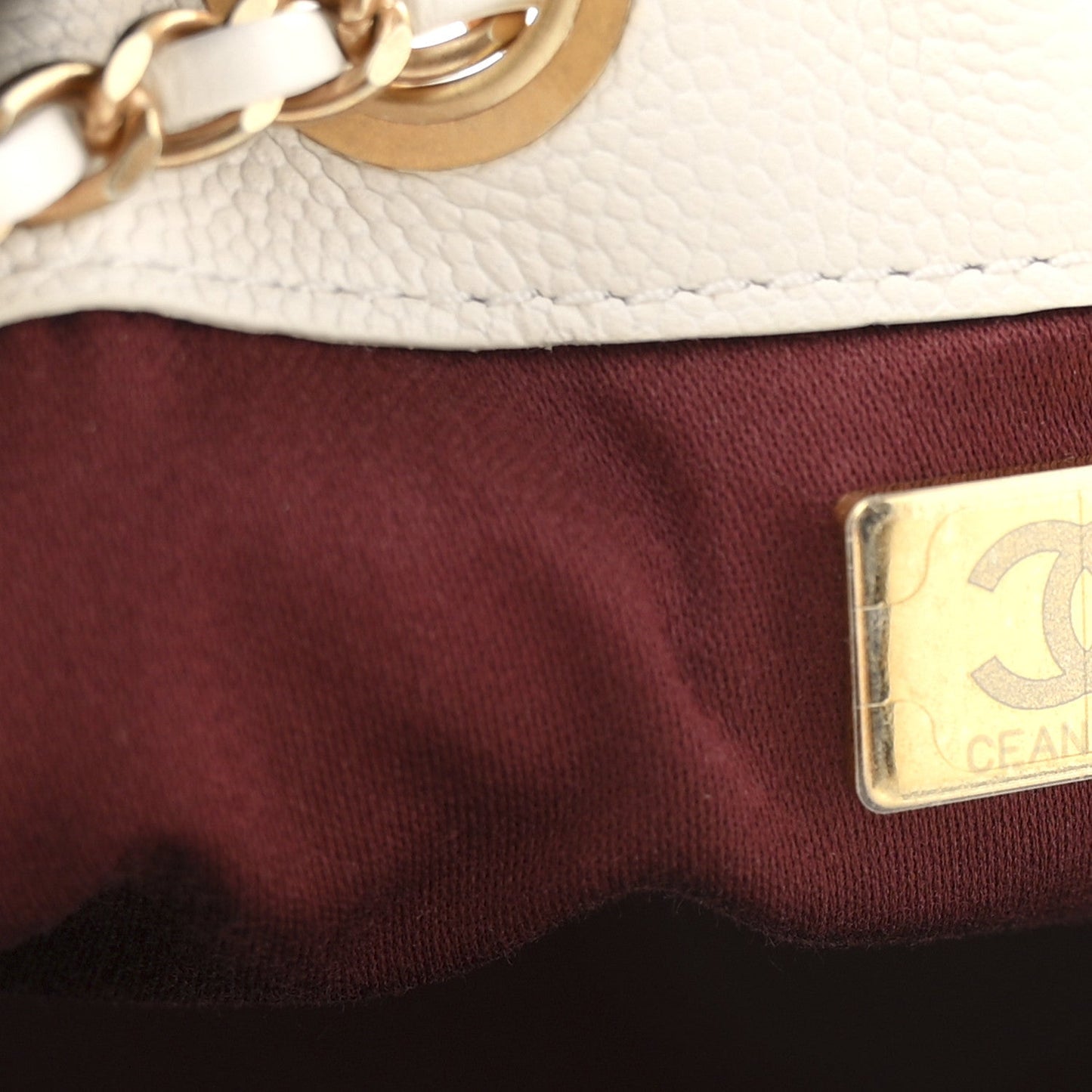 Caviar Quilted Mini Chanel 25 Handbag White