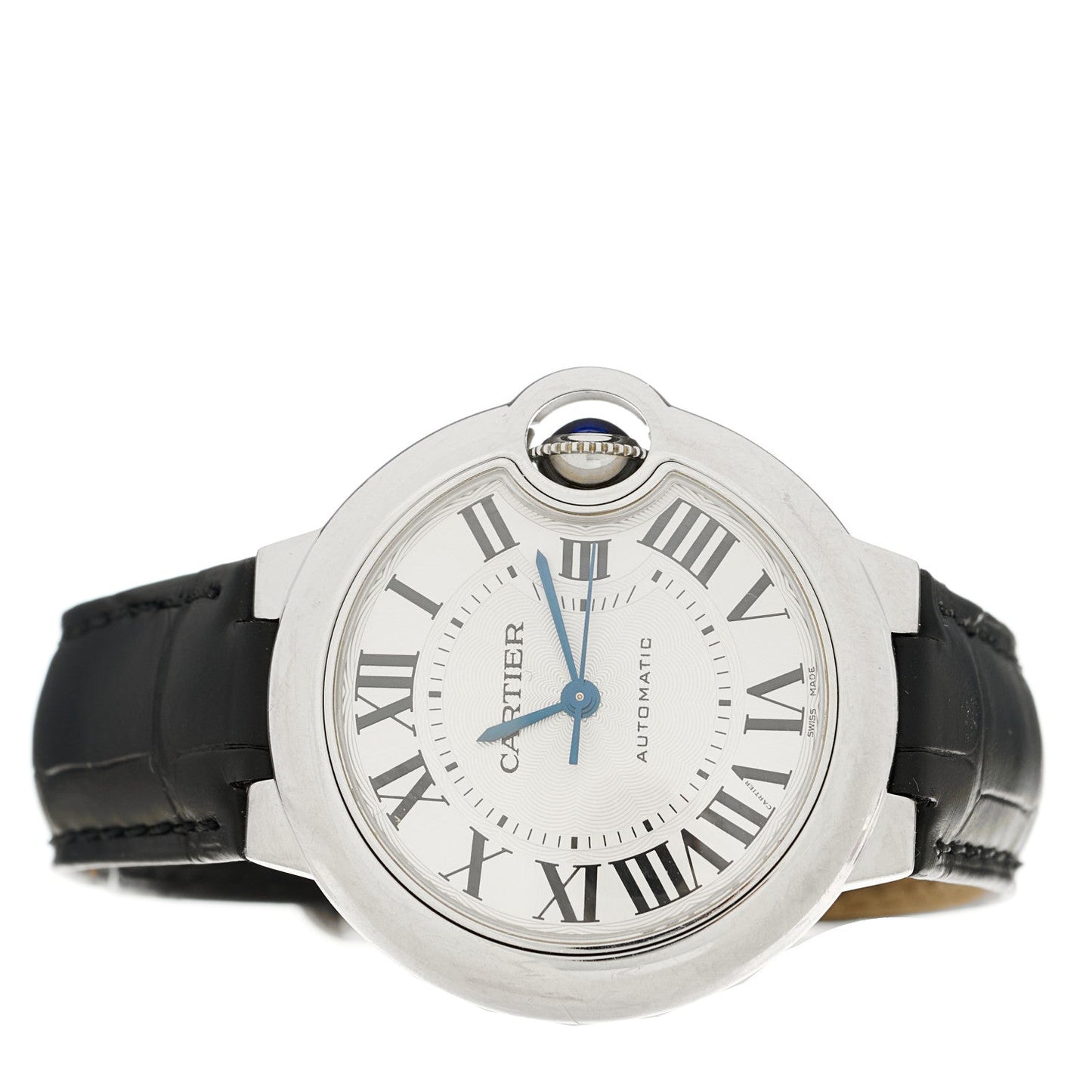 Stainless Steel Alligator 33mm Ballon Bleu De Cartier Automatic Watch