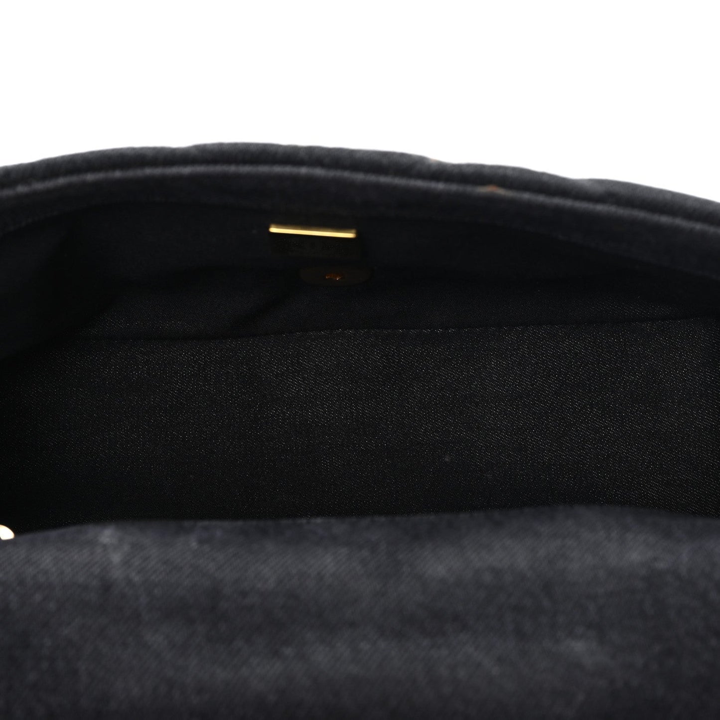 Denim Quilted Denim Mood Mini Rectangular Flap Black Multicolor