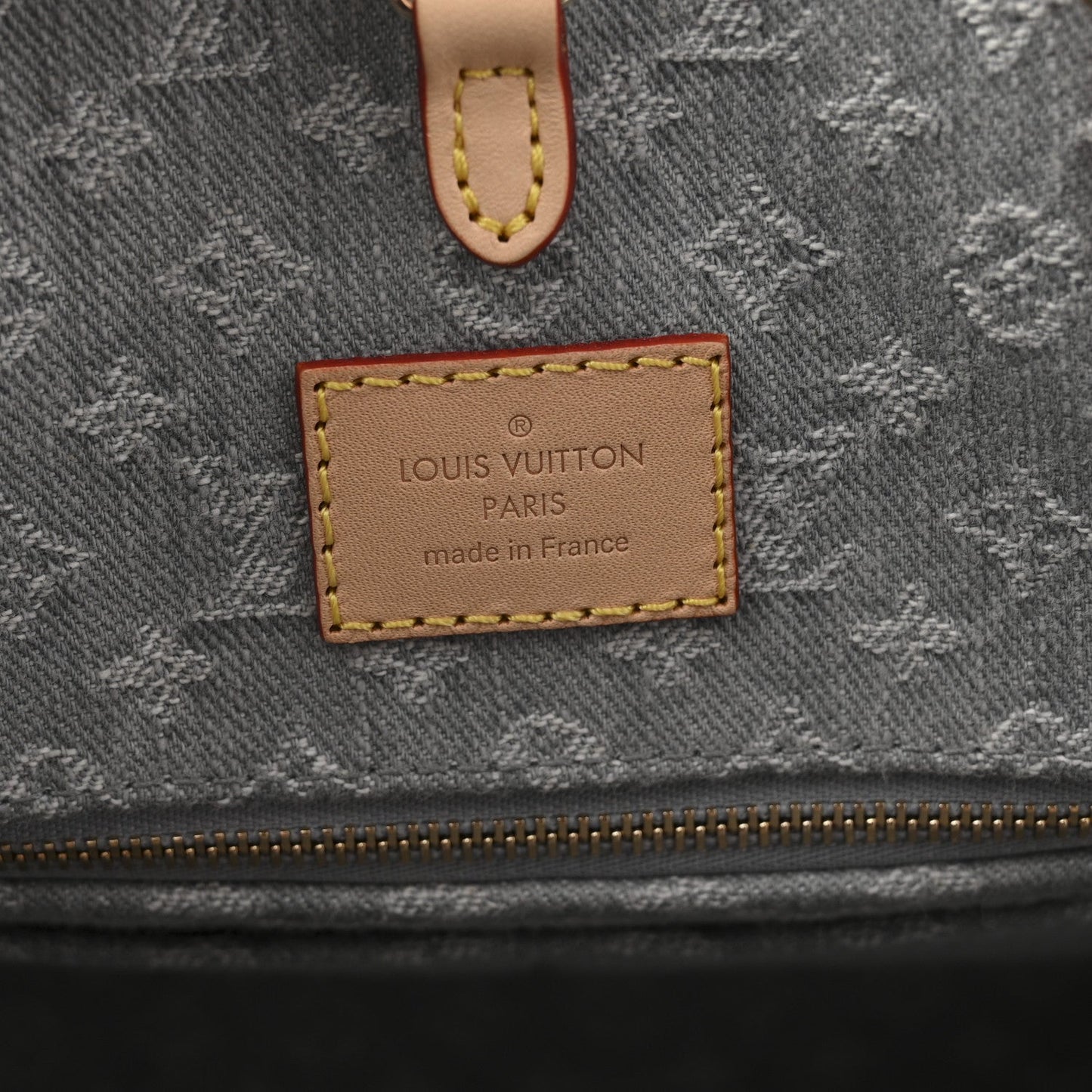 Monogram Denim Onthego MM Washed Grey