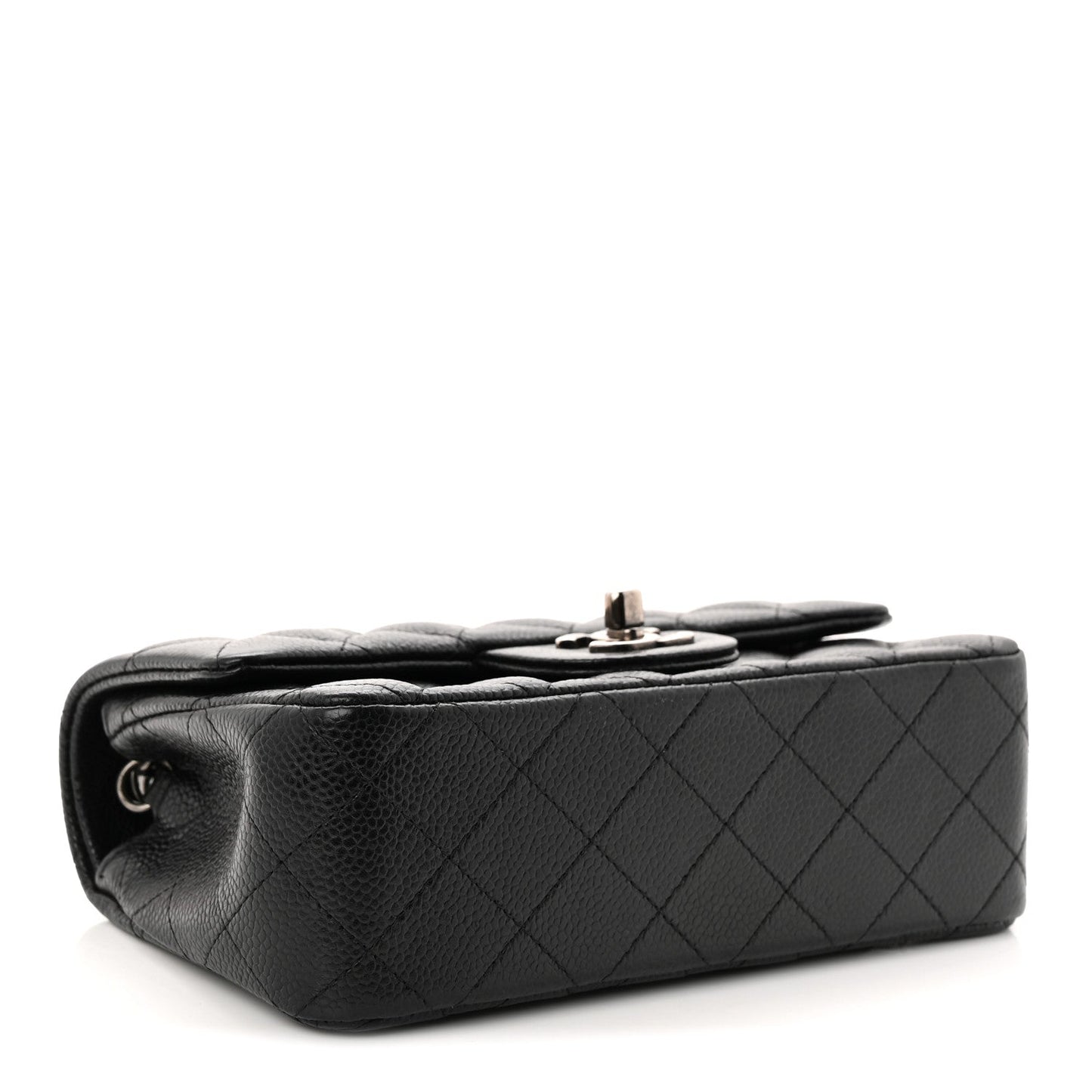 Caviar Quilted Mini Rectangular Flap Black