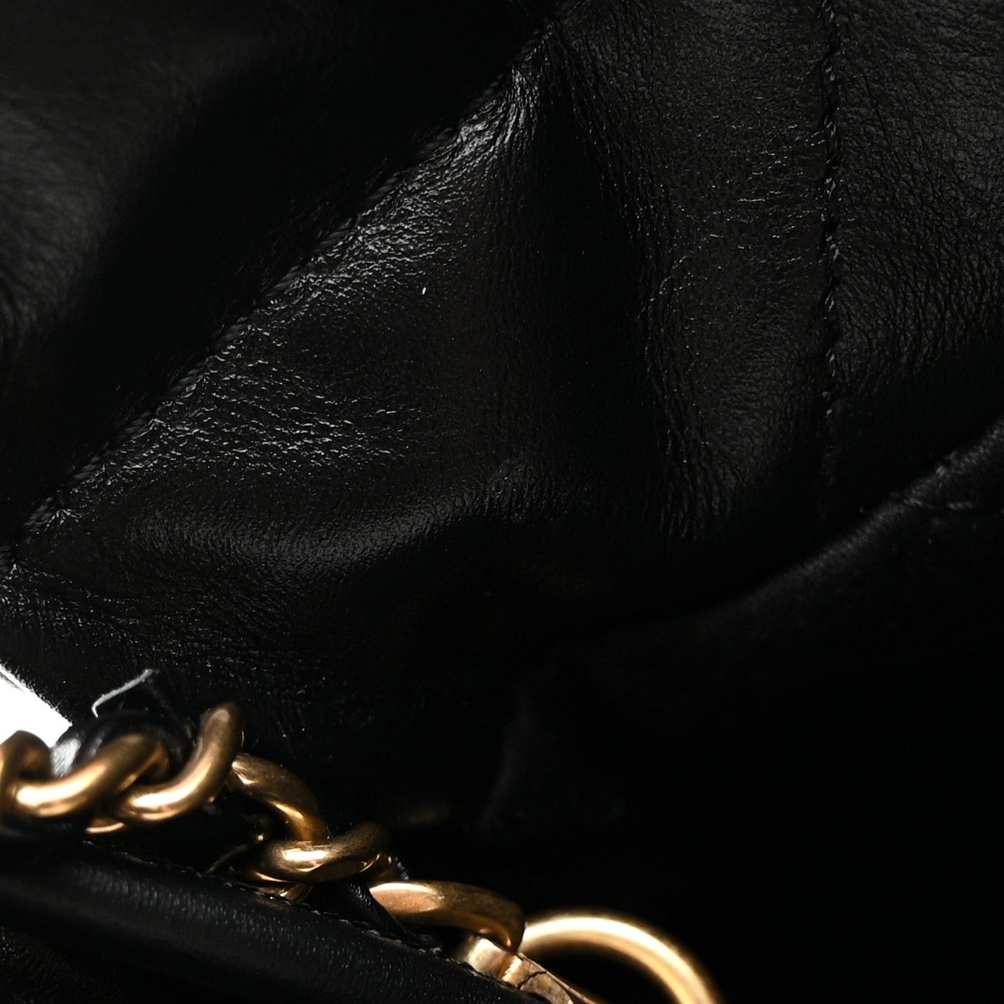 Shiny Calfskin Quilted Mini Chanel 22 Black
