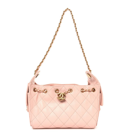 Caviar Quilted Mini Chanel 25 Handbag Light Pink