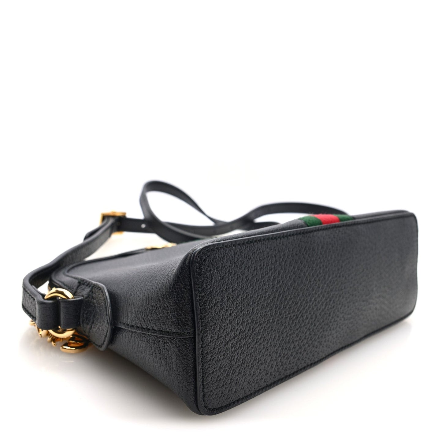 Calfskin GG Web Small Ophidia Dome Shoulder Bag Black