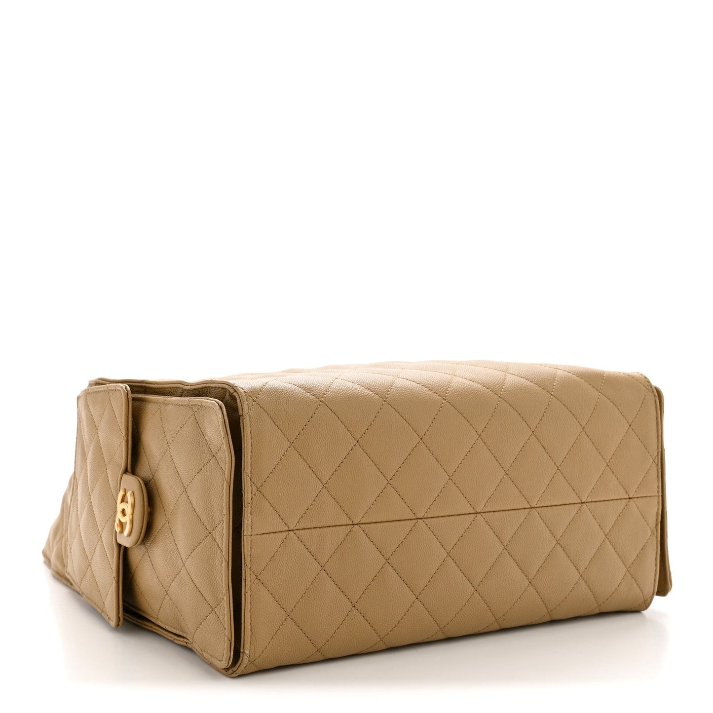 Caviar Quilted Medium Chanel 25 Handbag Dark Beige
