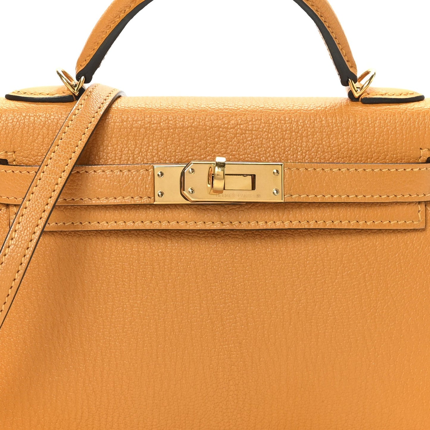 Chevre Chamkila Mini Kelly Sellier 20 Jaune D'or