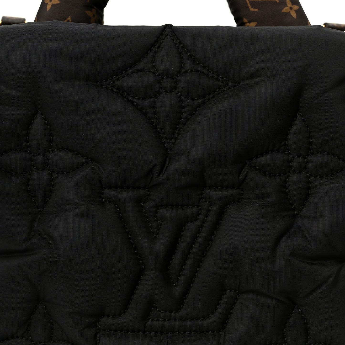 Econyl Monogram Pillow Giant Onthego MM  Black