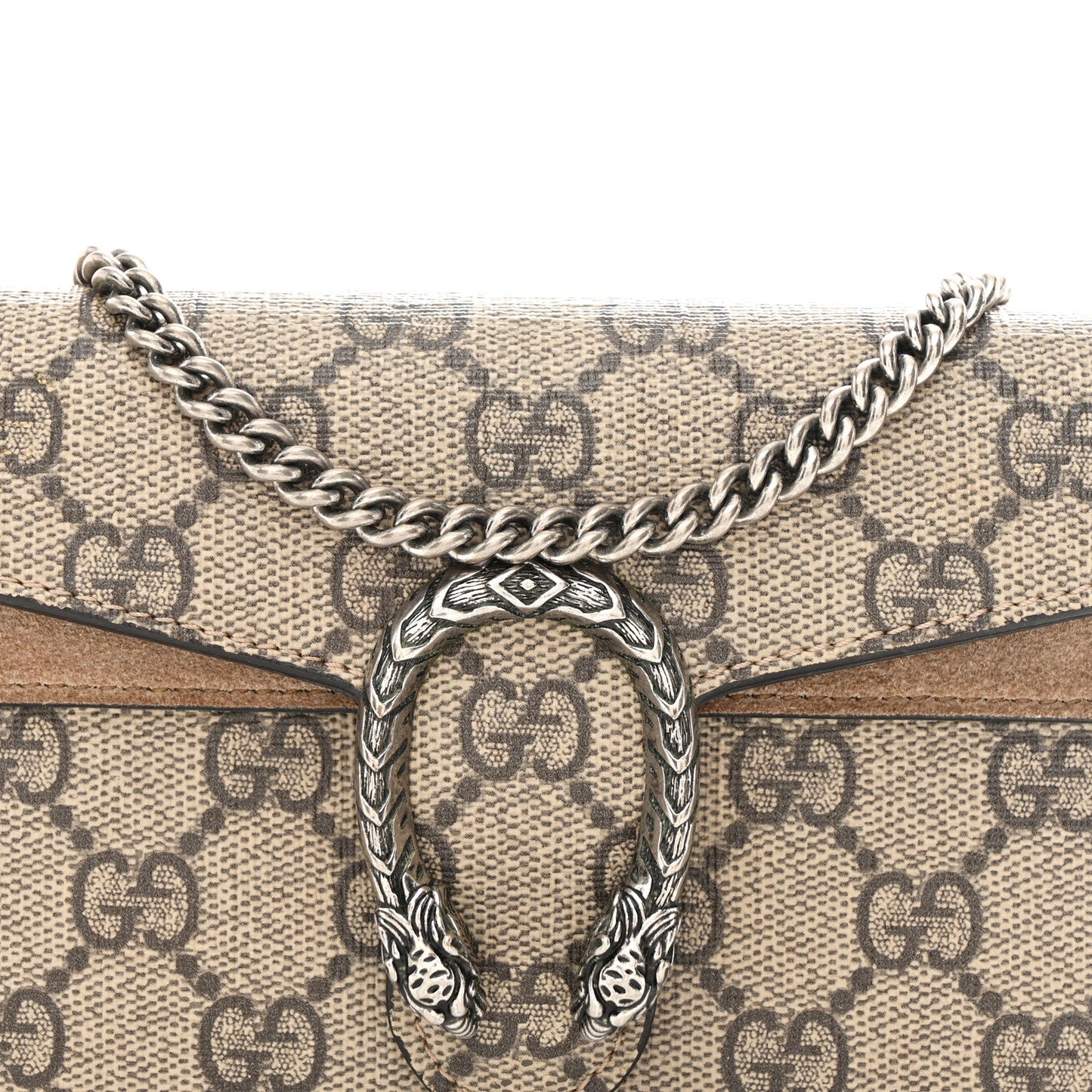 GG Supreme Monogram Super Mini Dionysus Shoulder Bag Taupe