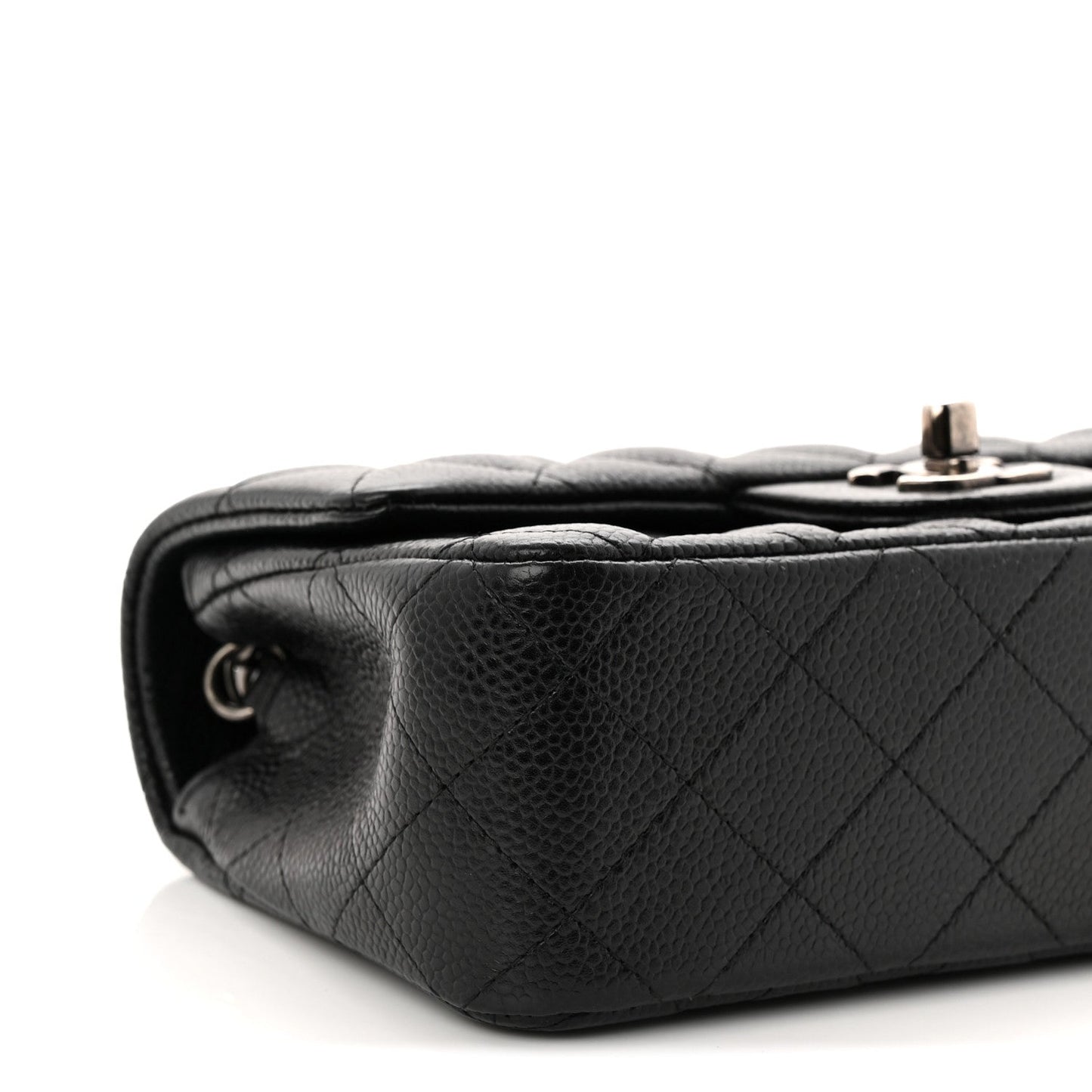 Caviar Quilted Mini Rectangular Flap Black