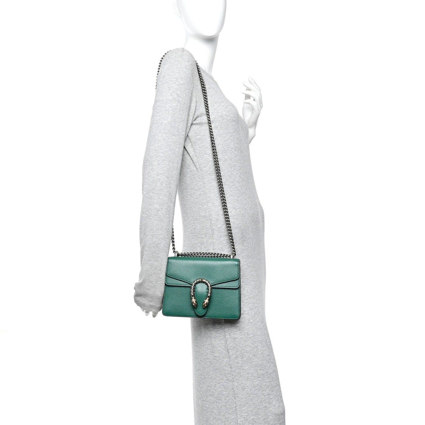 Calfskin Mini Dionysus Shoulder Bag Emerald