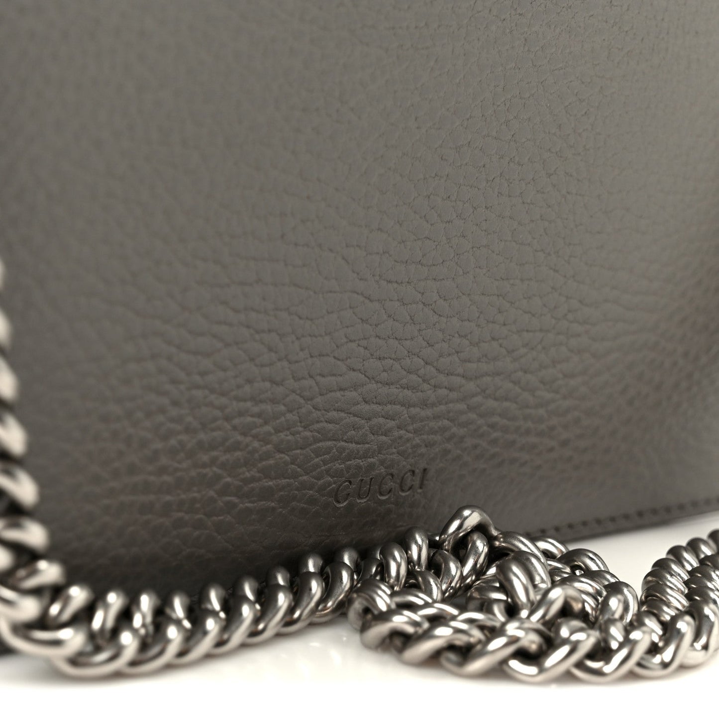 Pebbled Calfskin Small Dionysus Shoulder Bag Dusty Grey