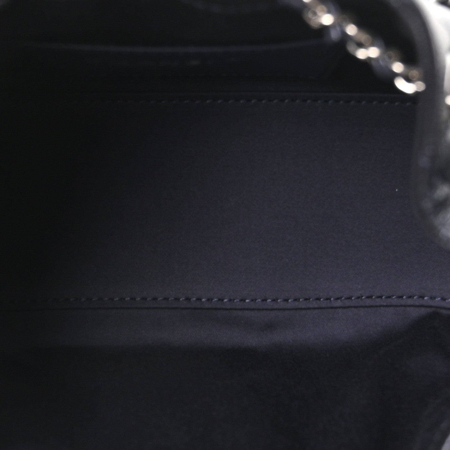 Metallic Caviar Quilted Mini Chanel 25 Handbag Dark Blue