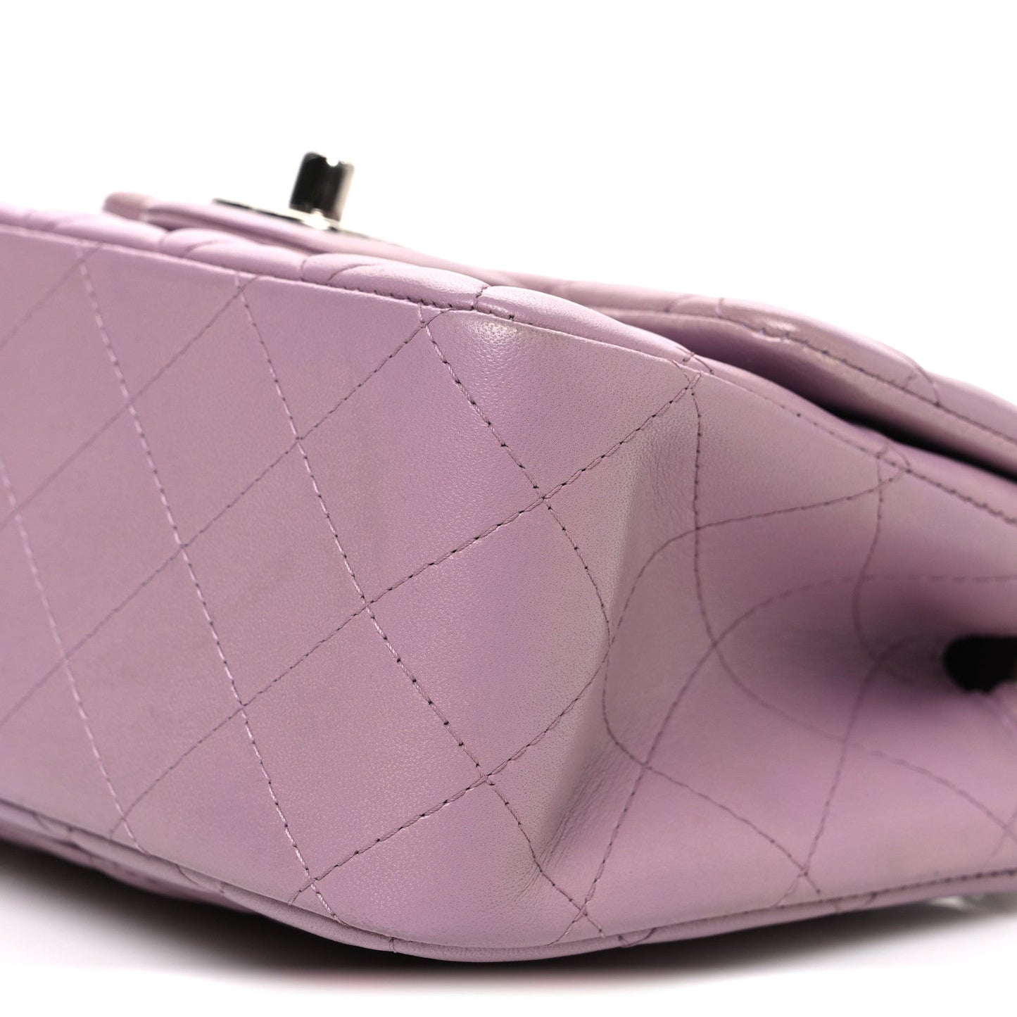 Lambskin Quilted Mini Square Flap Purple