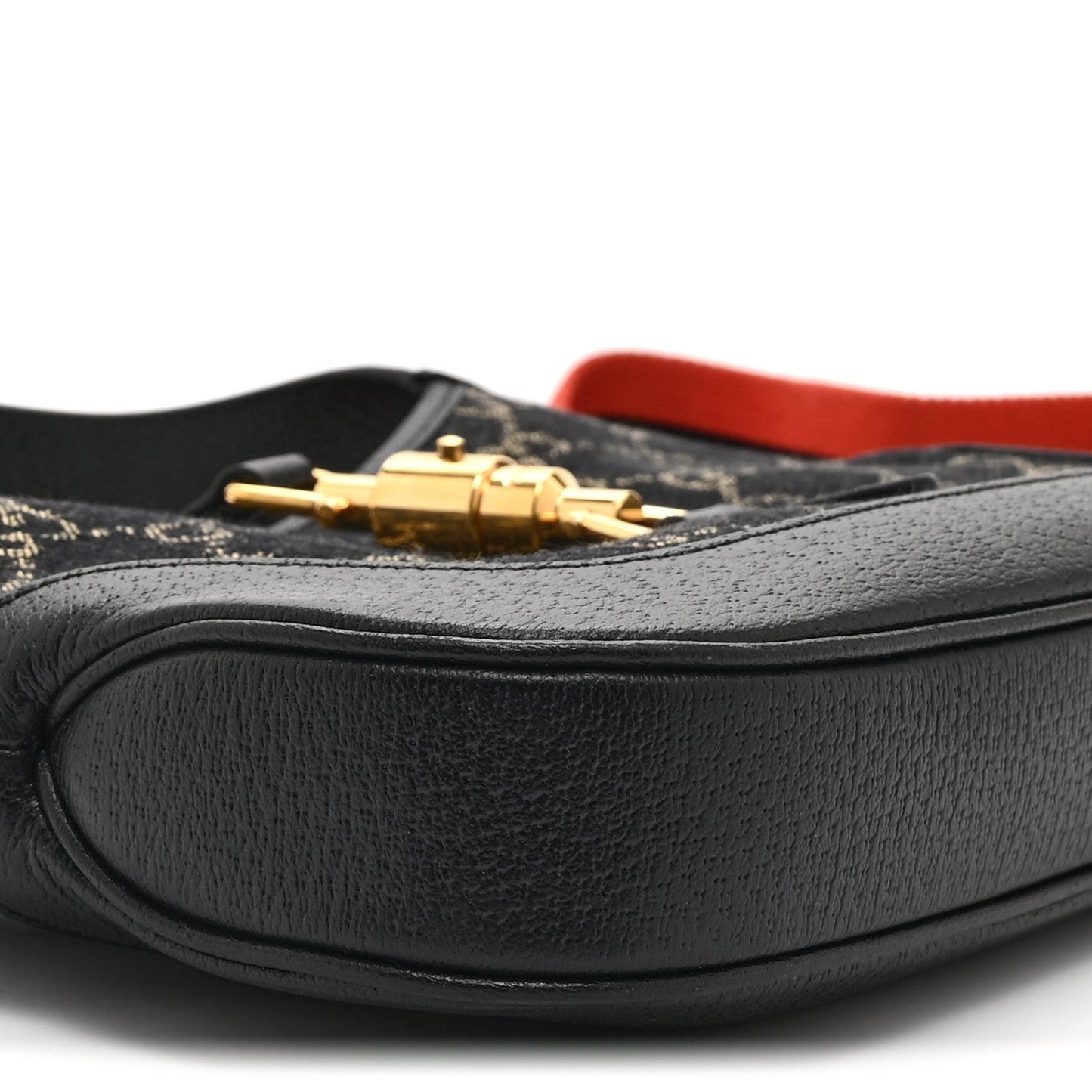 Jacquard Denim GG Monogram Small Jackie 1961 Hobo Black Ivory