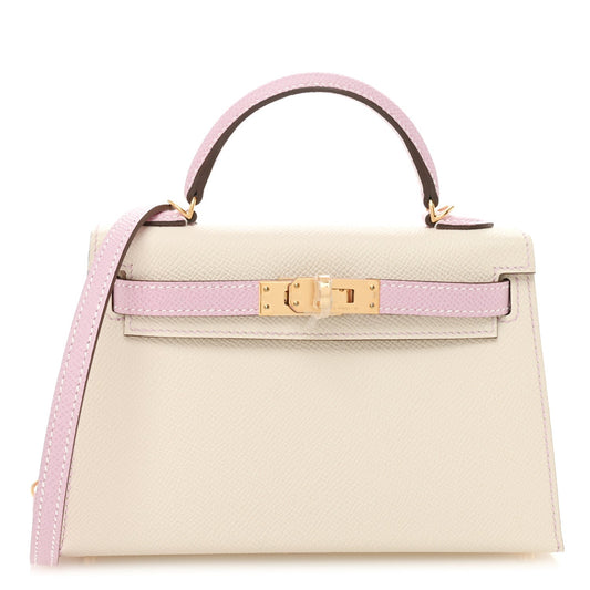 Epsom Horseshoe Mini Kelly Sellier 20 Craie Mauve Sylvestre