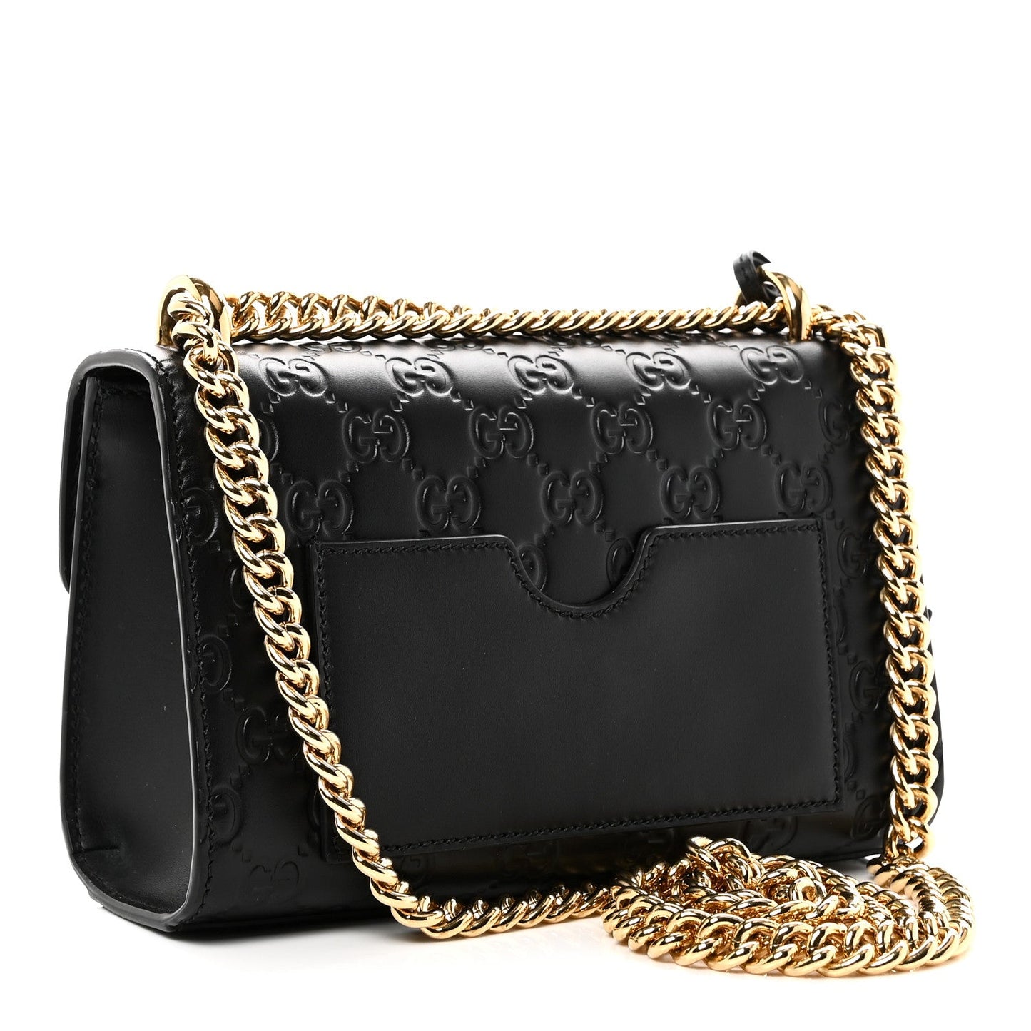 Guccissima Small Padlock Shoulder Bag Black