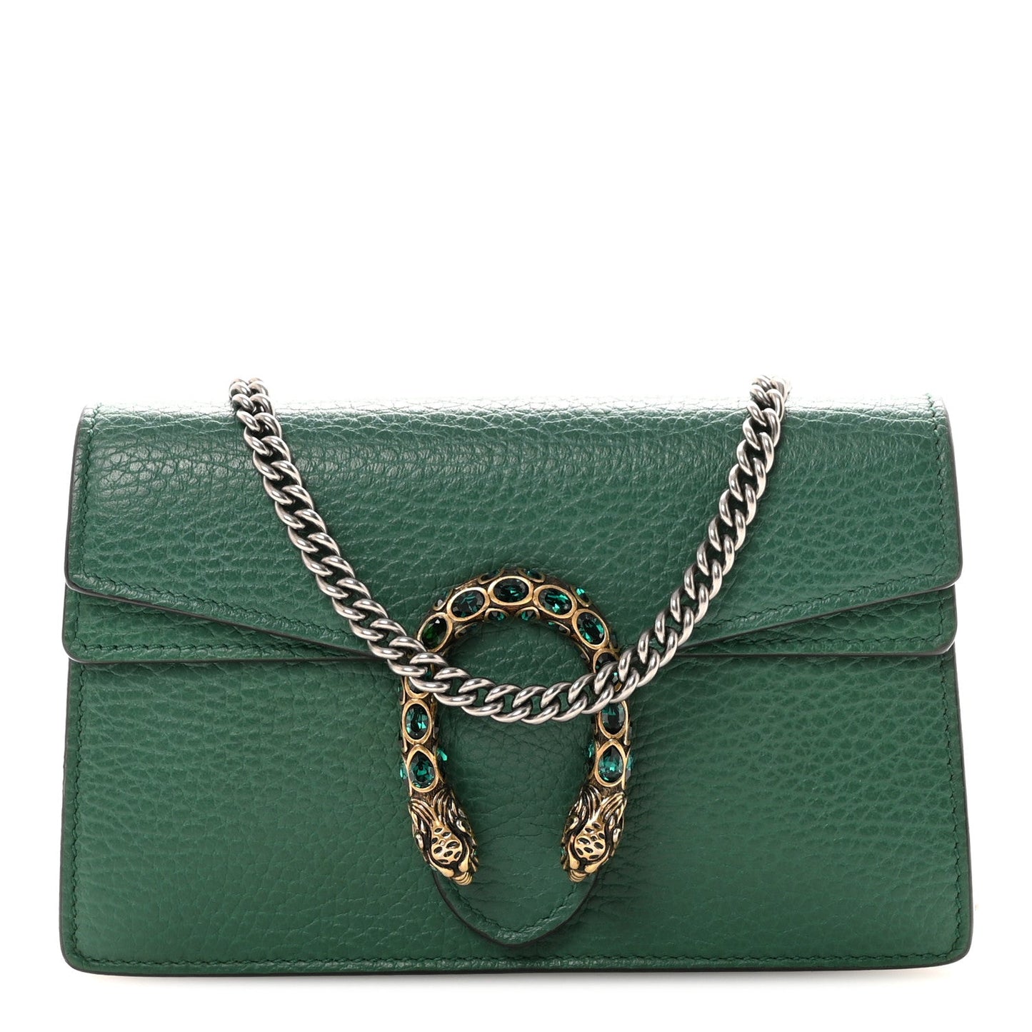 Dollar Calfskin Crystal Super Mini Dionysus Shoulder Bag Emerald