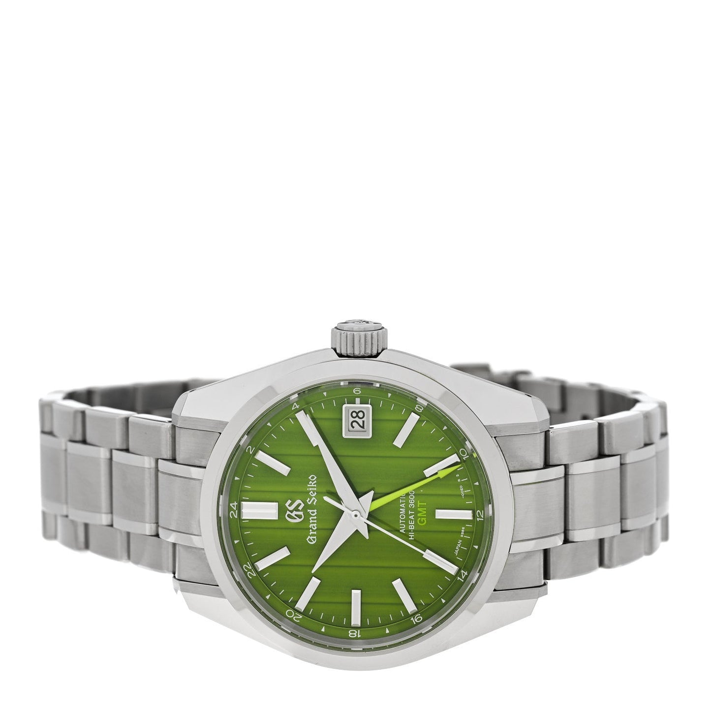 Stainless Steel 40mm Heritage Collection GMT Automatic Watch Green SBGJ259